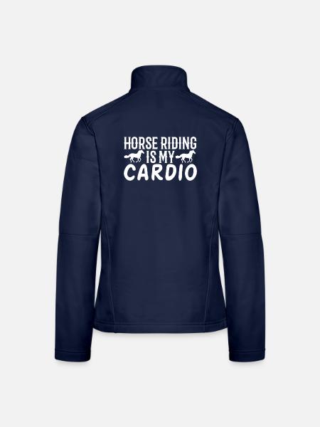 My cardio is my horse - Women's Softshell Jacket - navy - Back