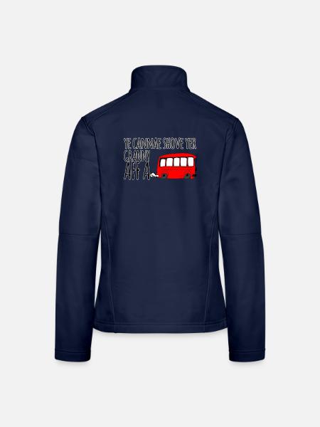 Ye Cannae Schub Deine Oma An Bus - Frauen Softshelljacke - Navy - Hinten