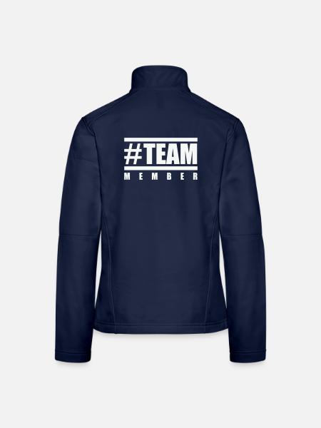 team_member_hashtag- - Frauen Softshelljacke - Navy - Hinten