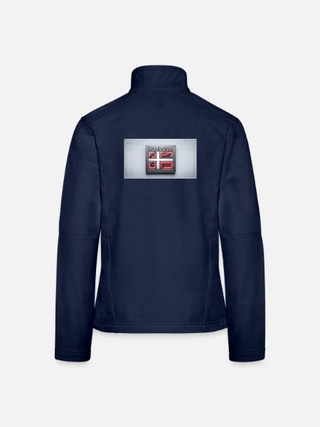 Danmark Neon Quad Panel - Frauen Softshelljacke - Navy - Hinten
