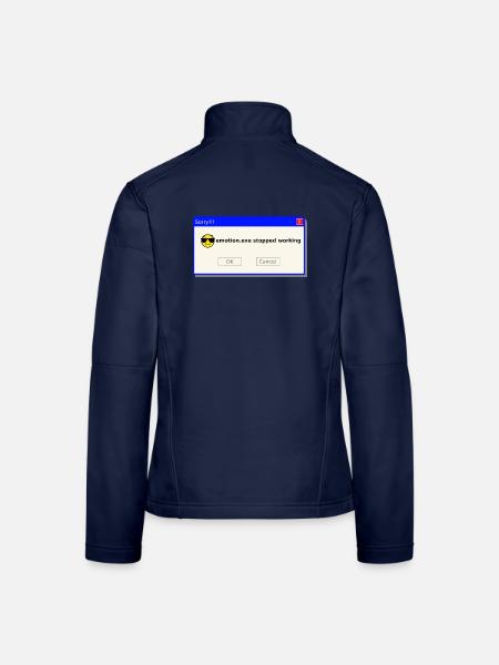 Emotion.exe Error – Dark Glitch Streetwear - Frauen Softshelljacke - Navy - Hinten