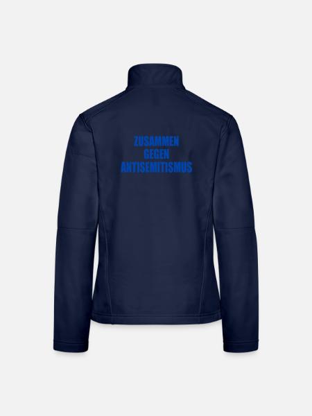 zusammen gegen antisemitismus - Frauen Softshelljacke - Navy - Hinten