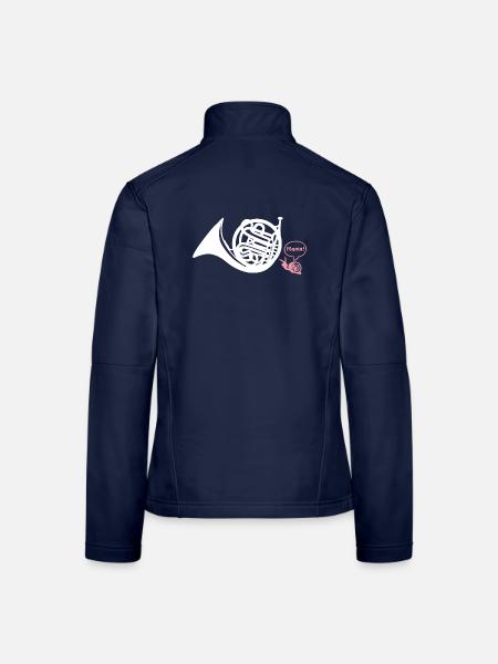 Waldhorn Hornist - Frauen Softshelljacke - Navy - Hinten