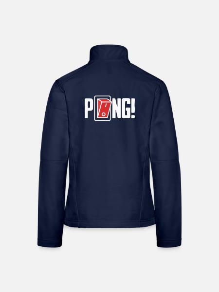 Ping Pong - Tischtennis - Frauen Softshelljacke - Navy - Hinten