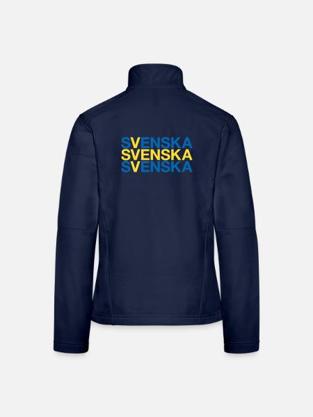 SVENSKA Flag Ich bin Schwedin Schweden Sweden - Frauen Softshelljacke - Navy - Hinten