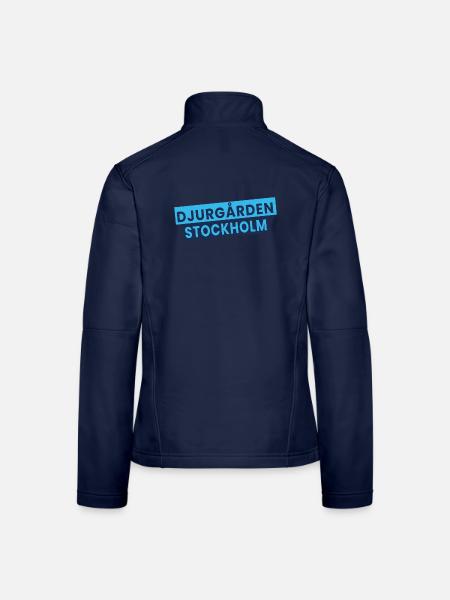 Djurgården Stockholm Textblock - Frauen Softshelljacke - Navy - Hinten