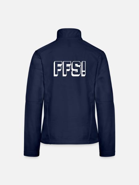 swear_FFS_white - Women's Softshell Jacket - navy