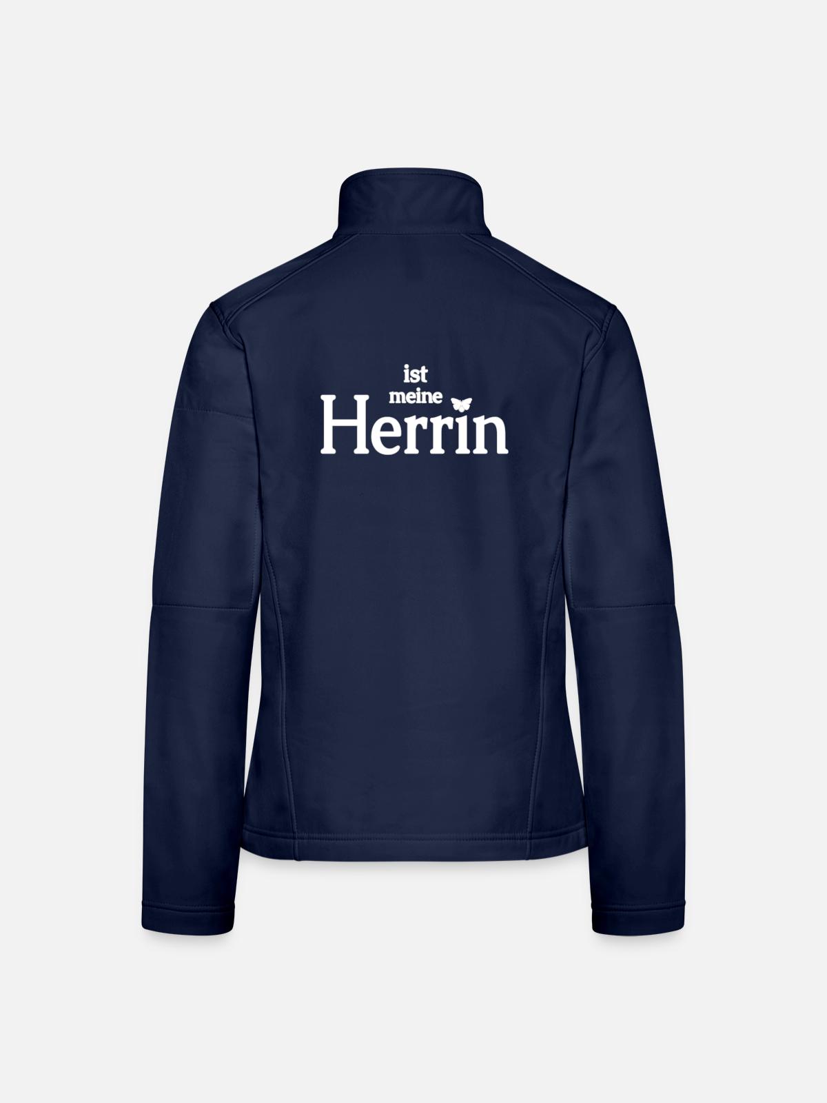 Selbstgestalen Name der Herrin - Frauen Softshelljacke - Navy - Hinten