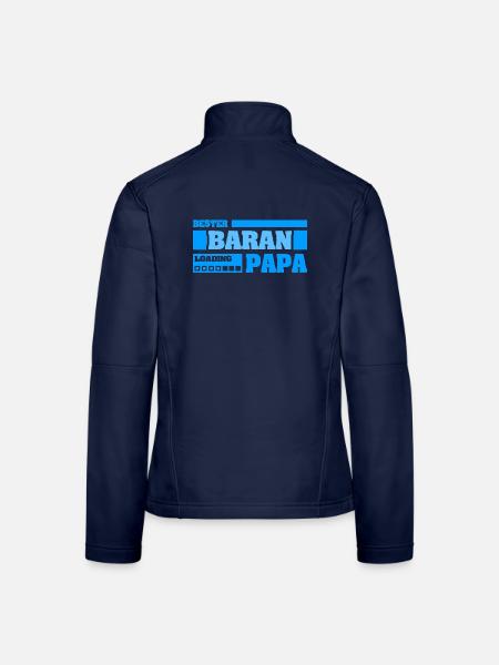 Baran als Vorname - Frauen Softshelljacke - Navy - Hinten