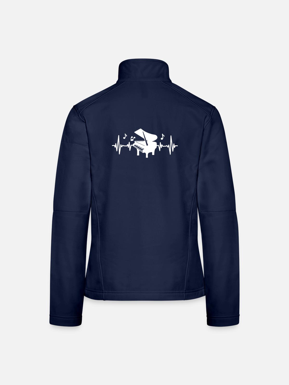 Piano Pianist - Frauen Softshelljacke - Navy - Hinten