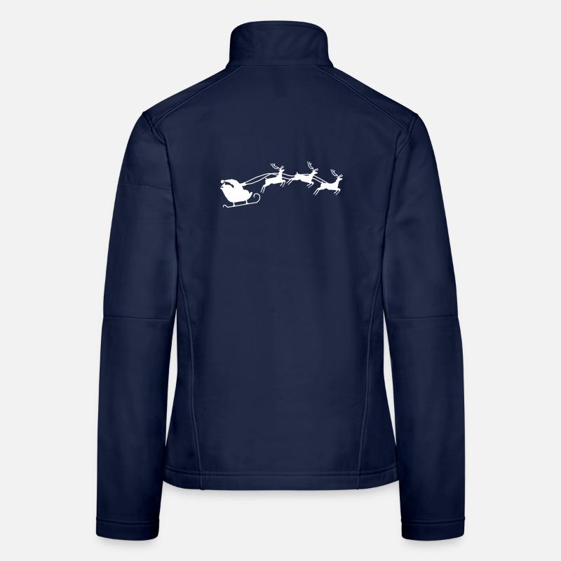Santa Claus with sleigh - Women's Softshell Jacket - navy