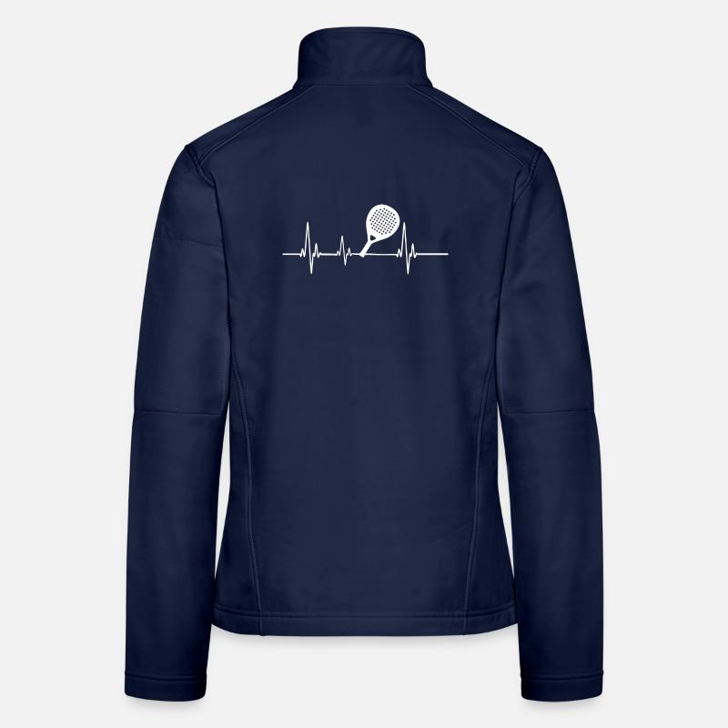 Padel Heartbeat Racket White Design Frauen Softshelljacke