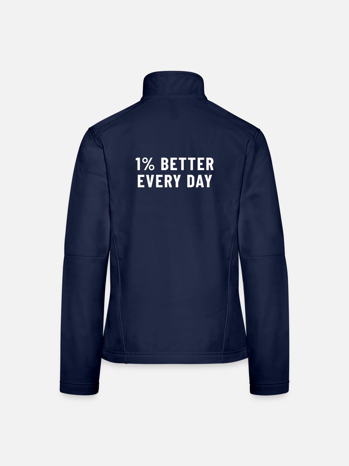 1% Better Every Day - Frauen Softshelljacke - Navy - Hinten