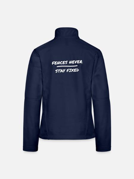 Landwirt Ernte Lustig Hof Stall Bauer Traktor Land - Frauen Softshelljacke - Navy - Hinten