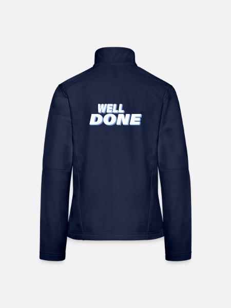 WELL DONE - Frauen Softshelljacke - Navy - Hinten