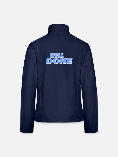 WELL DONE - Frauen Softshelljacke - Navy - Hinten