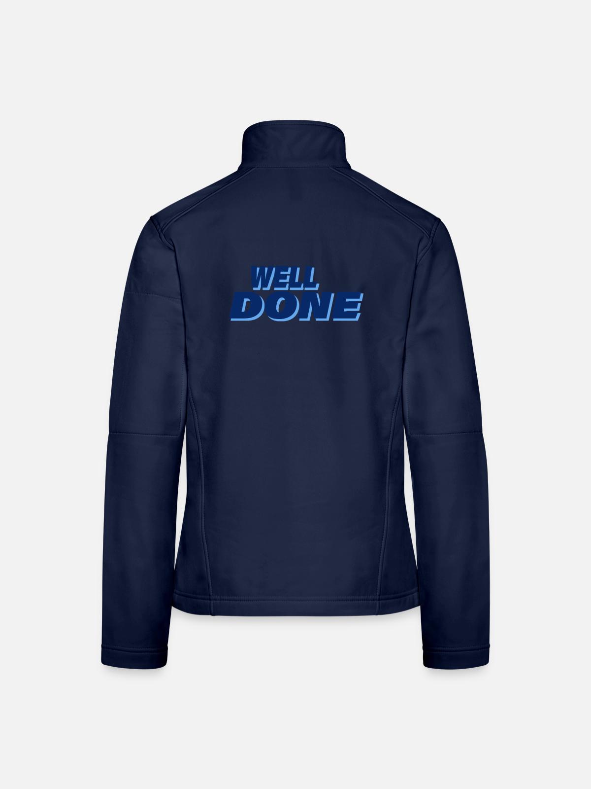 WELL DONE - Frauen Softshelljacke - Navy - Hinten