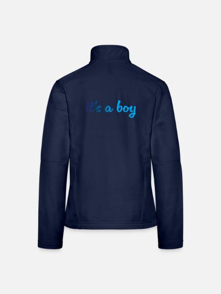 Its a Boy Gradient Blau - Frauen Softshelljacke - Navy - Hinten