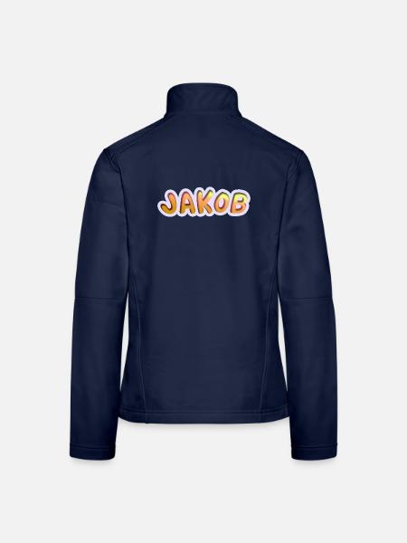 Geschenk für Jakob - Frauen Softshelljacke - Navy - Hinten