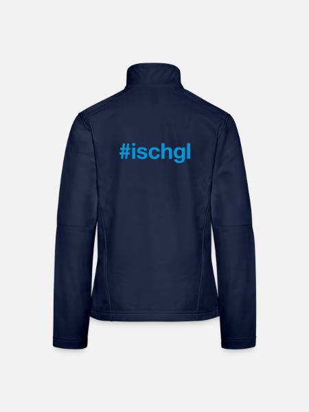 ISCHGL Austria Österreich - Frauen Softshelljacke - Navy - Hinten