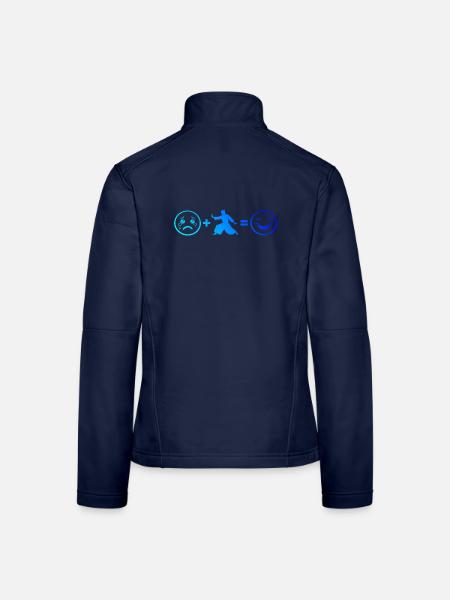 Japanische Kampfkunst Geschenkidee für Weihnachten - Frauen Softshelljacke - Navy - Hinten