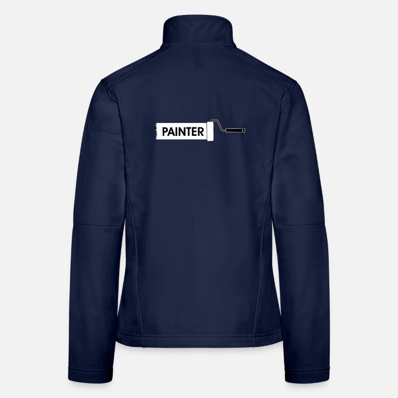 Paint roller with white paint Women's Softshell Jacket