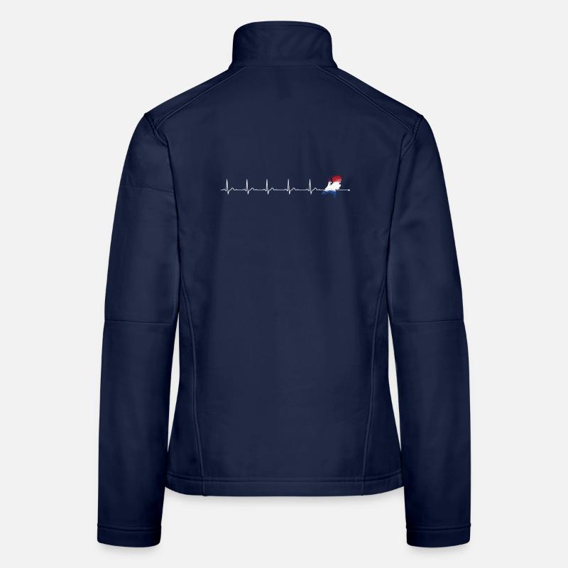 Heartbeat drapeau netheland Veste en tissu softshell Femme