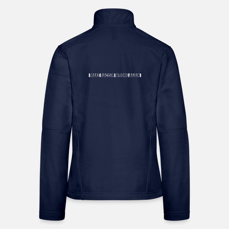 make racism wrong again - Frauen Softshelljacke - Navy
