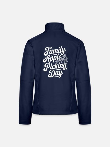 Familien-Apfelpflücktag - Frauen Softshelljacke - Navy - Hinten