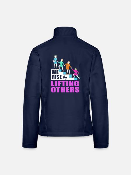 Feminismus Feminist Feministin Frauentag - Frauen Softshelljacke - Navy - Hinten