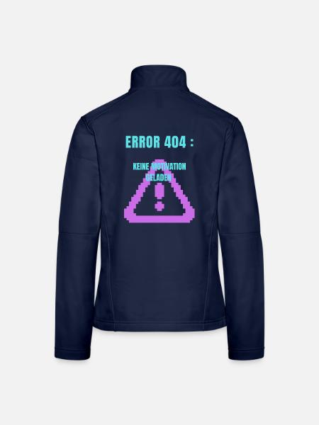 Error 404 Design  - Frauen Softshelljacke - Navy - Hinten