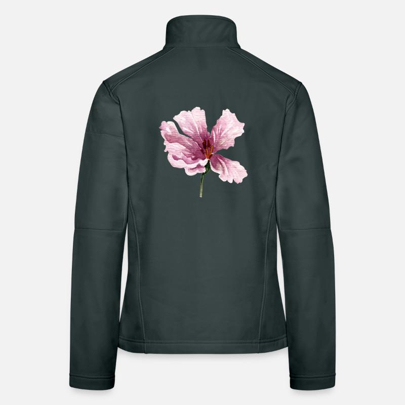 blume rosa Frauen Softshelljacke