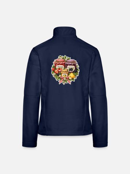 Selbstgemachte Marmelade - Frauen Softshelljacke - Navy - Hinten