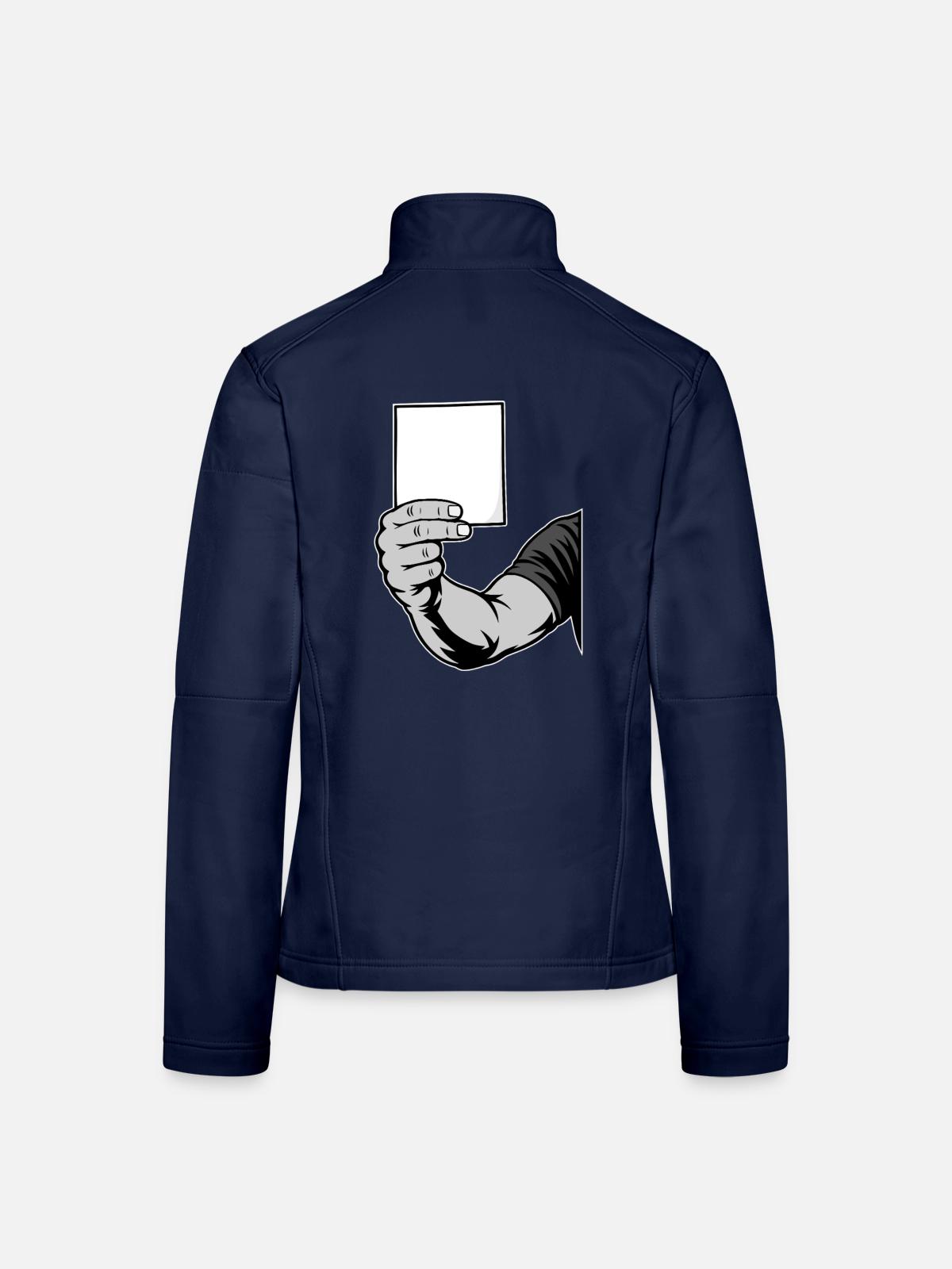 Karte Schwarzweiß - Frauen Softshelljacke - Navy - Hinten