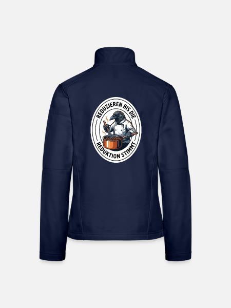 Sauce Reduktion Koch Saucier Gastronomie T-Shirt - Frauen Softshelljacke - Navy - Hinten