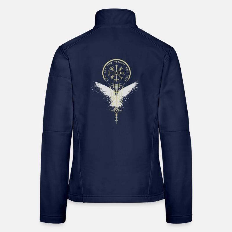 Vikings - Vegvísir - Raven - Compass - Runes Women's Softshell Jacket