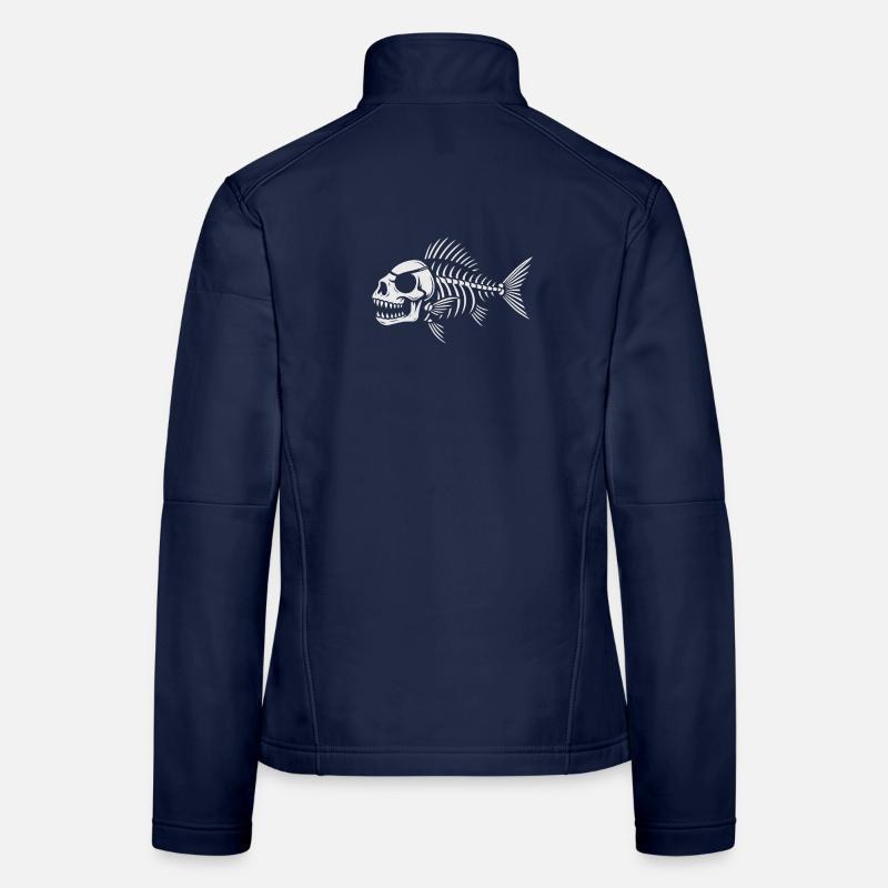 Perche Pirate Blanc Veste en tissu softshell Femme