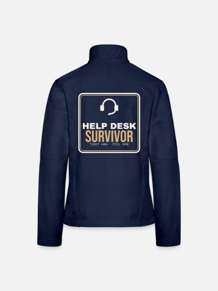 Help Desk Survivor – IT-Support Shirt - Frauen Softshelljacke - Navy - Hinten