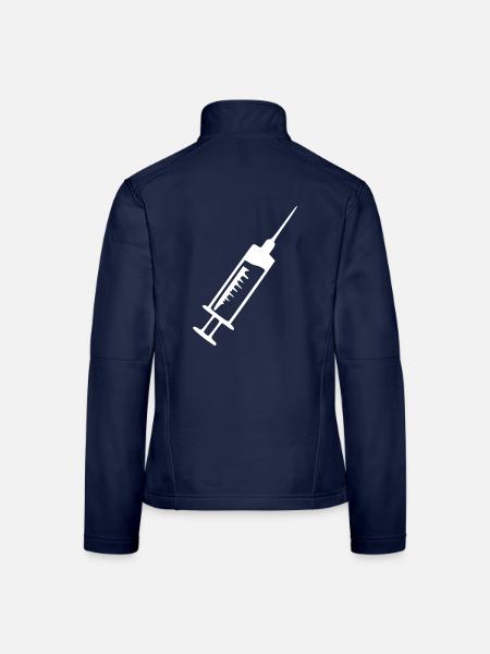 Spritze Arzt Ärztin Krankenpfleger Geschenk  - Frauen Softshelljacke - Navy - Hinten