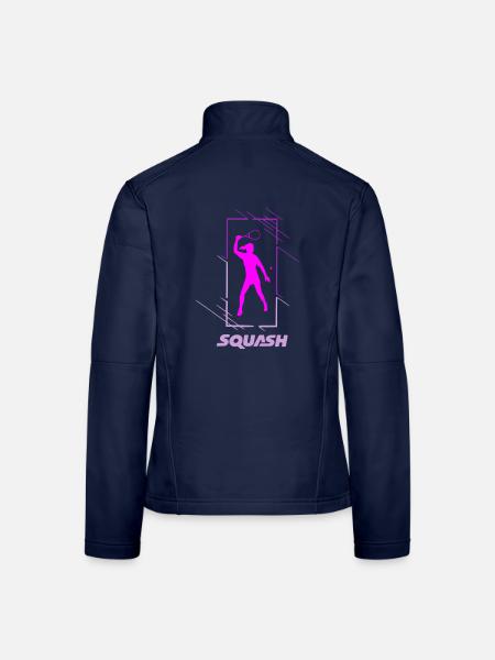 Quetschen - Frauen Softshelljacke - Navy - Hinten