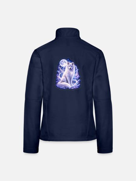 Celestial Wolf - Frauen Softshelljacke - Navy - Hinten