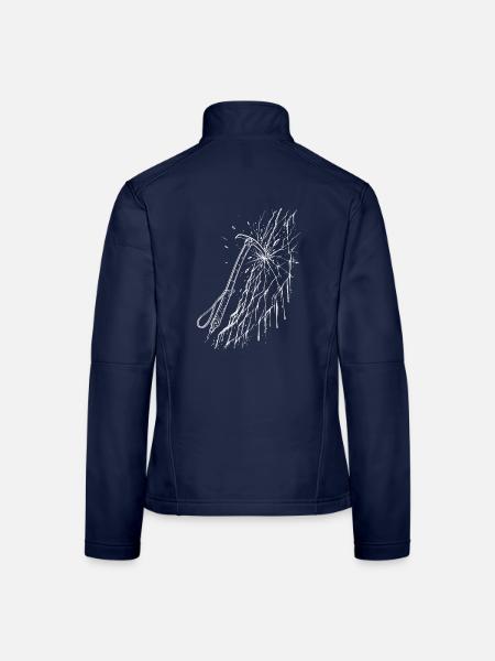 Eisklettern - Frauen Softshelljacke - Navy - Hinten
