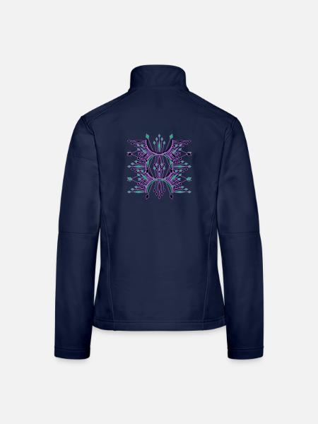 Designerkleidung und Tragetaschen, schick und einzigartiger Stil. - Frauen Softshelljacke - Navy - Hinten