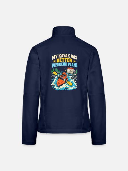 My Kayak Has Better Weekend Plans - Frauen Softshelljacke - Navy - Hinten