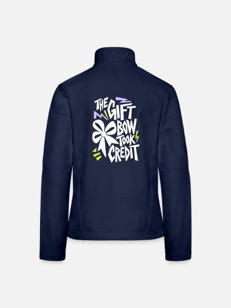 Geschenkschleife – The Gift Bow Took Credit - Frauen Softshelljacke - Navy - Hinten