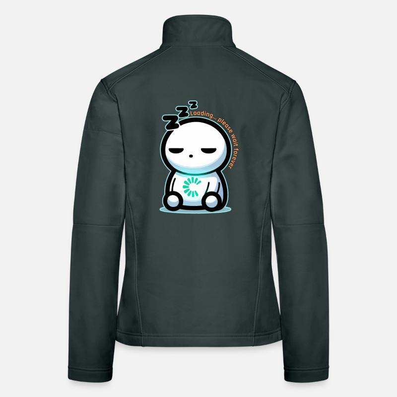 Forever Loading Sleepy Mascot Women's Softshell Jacket