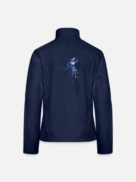 ORIGAMI SERBOWKA - Frauen Softshelljacke - Navy - Hinten