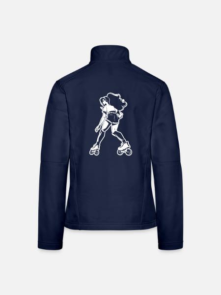 Rollschuhfahrerin - Frauen Softshelljacke - Navy