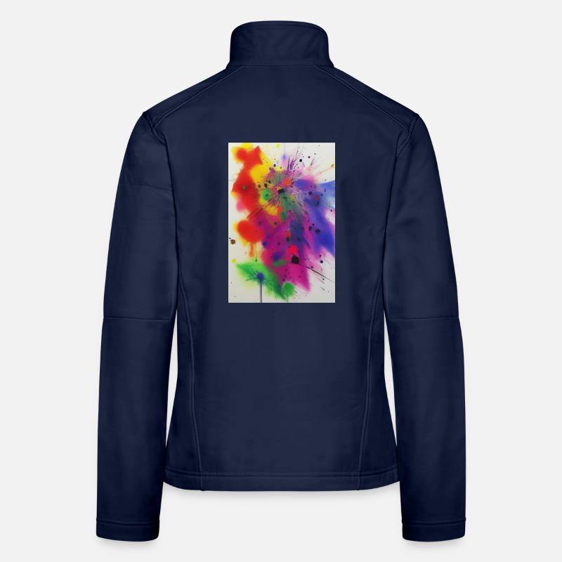 Farbspritzer Frauen Softshelljacke