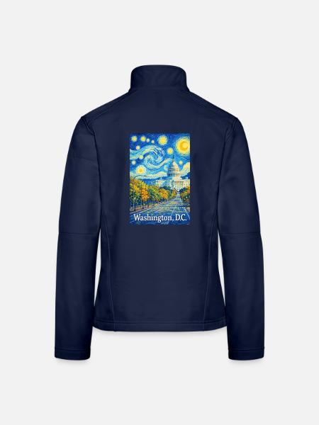 Washington, D.C. - Frauen Softshelljacke - Navy - Hinten
